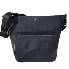 Lauren Ralph Lauren Black Nylon Crossbody Bag - Classic Essential  Gold Hardware