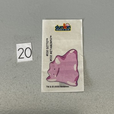 #132 Ditto Dunkin Bubble Gum 2000 Pokemon Sticker Nintendo