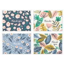 48 Count Thank You Cards Assortment, Painted Florals, With Envelopes