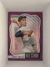 Sandy Koufax 2021 Panini Prizm Old School #OS-7 Dodgers Purple Insert