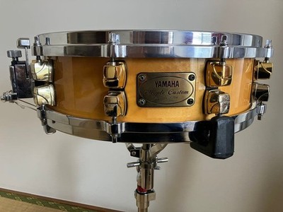 Yamaha Maple Custom Snare Drum 14x4 MSD0104 Natural Gold Lugs Die