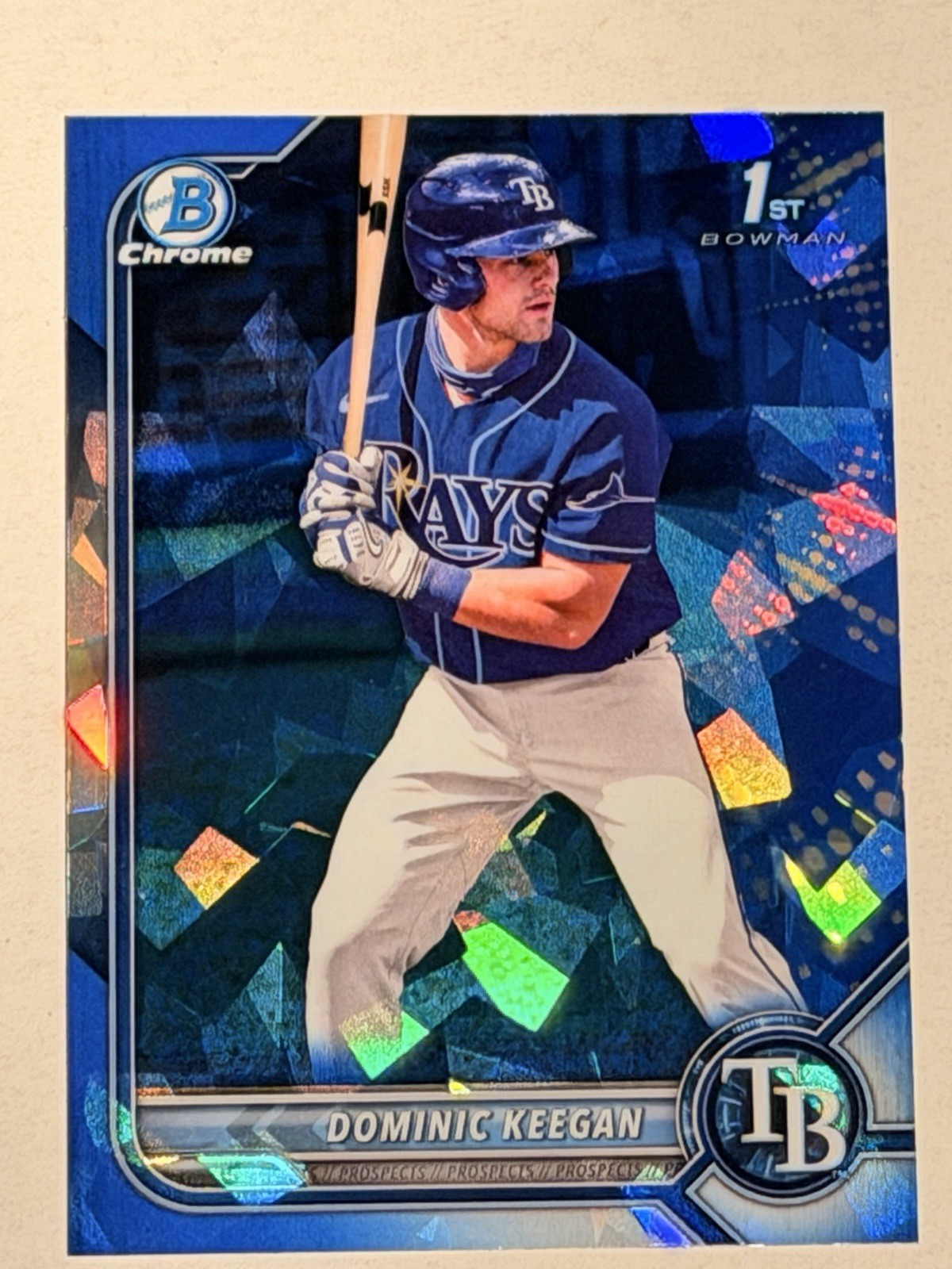 2022 Bowman Chrome Draft 1st Sapphire Dominic Keegan #BDC-9 Tampa Bay Rays