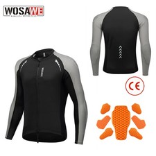 WOSAWE Mens Motorcycle Soft Armor Breathable Comfortable Racing Jackets YKK Zip