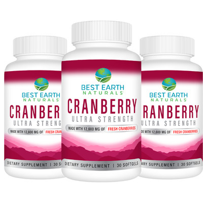 Cranberry Ultra Strength by Best Earth Naturals Buy 2 Get 1 FREE 3 Pack