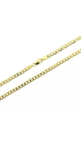10KT Yellow Gold Curb Cuban Link Chain Necklace 2.5MM 16''18" 20 "22" 24"26 - Picture 3 of 6