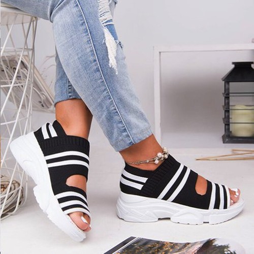 Damen Sandalen Turnschuhe Freizeit Strand Sport Sommer Outdoor Flacher Schuh - Bild 10 von 22
