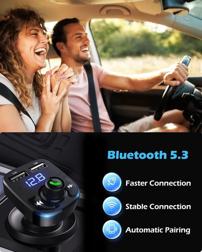 Handsfree Call Car Charger,Wireless Bluetooth FM Transmitter Radio Receiver,Mp3 - Picture 8 of 9