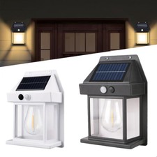 Solar Tungsten Wall Light Outdoor Wall-Mounted Lamp Cottage-Shape Motion Lights