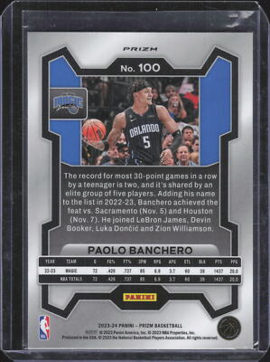 その他 2023 Paolo Banchero Silver Prizm NBA 2023-24 Panini Prizm Paolo Banchero Silver Prizm | eBay