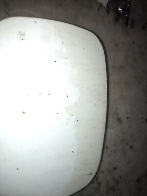 1995-1999 Mitsubishi Eclipse white fuel door lid bad clear coat D40