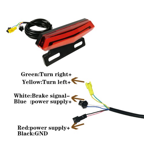 3 in 1 Headlight Front Tail Light Led Lamp Horn for Bicycle E-Bike Electric USA - Picture 9 of 12