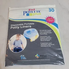 Potette Plus Potty Seat Liners Disposable Leakproof Fragranced 30 Count