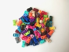 100, 200 Colored 3/8" Curved Release Buckles for Paracord Bracelets