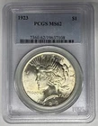 1923 Peace Silver Dollar Coin PCGS MS 62 (49) P