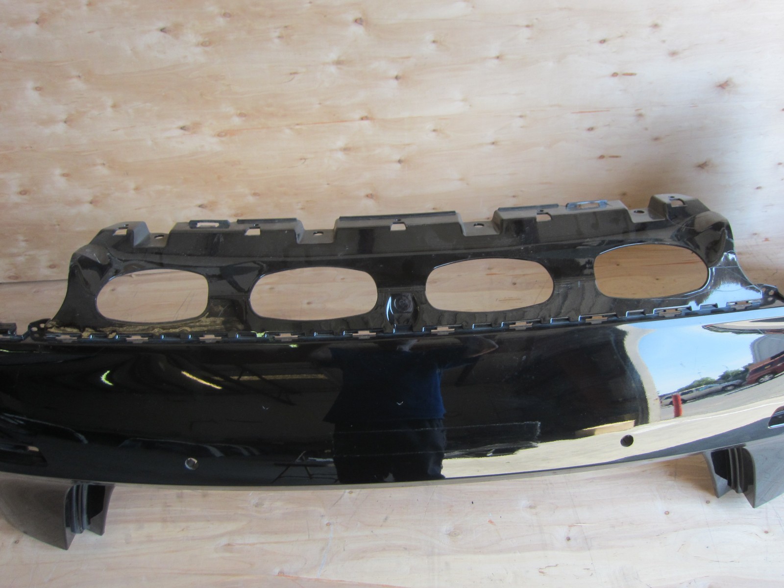 Maserati Ghibli. Rear Bumper.Black Dinged And Gouged .. Part# 673004365