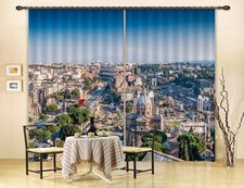 3D City House ZHUA3176 Photo Curtain Window Blockout Fabric Amy 2023