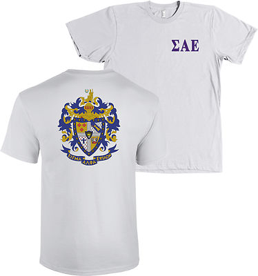 Sigma Alpha Epsilon Fraternity Bella + Canvas Shirt SAE Coat of Arms - NEW