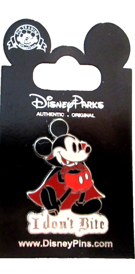 迪士尼 2009 年米奇老鼠我不咬吸血鬼并不那么可怕万圣节徽章- #72104 — 第 2/4 张图片