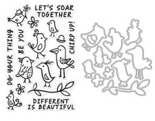Hero Arts "BE YOU" Encouragement Birds Clear Stamps OR Stamp  Dies Bundle 2023