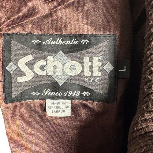 SCHOTT Hombre Chaqueta de Lana Abrigo Talla Grande Marrón Bolsillos Carga - Imagen 8 de 8