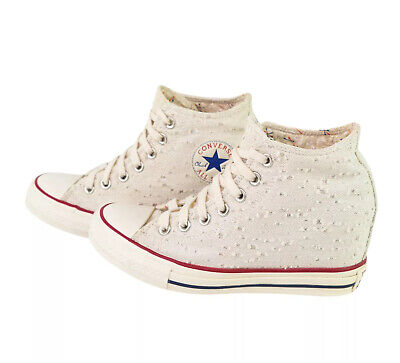 Converse Chuck Taylor All Star Lux Hidden Heel Wedge Twill Knit Canvas Womens 8 eBay