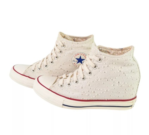 Converse Chuck Taylor All Star Lux Hidden Heel Wedge Twill Knit Canvas Womens 8