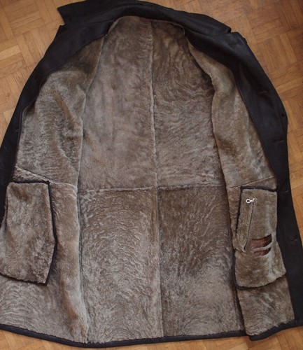 SERAPHIN - Makers of HERMES -Shearling Coat-Brown Leather- Made In France - 50 - Picture 15 of 22