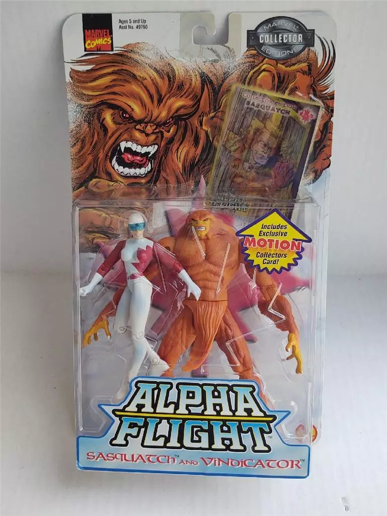 1999 Toy Biz Marvel Comics Alpha Flight Sasquatch & Vindicator Action  Figure NEW