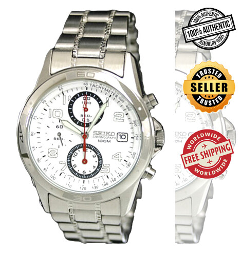 seiko white chronograph