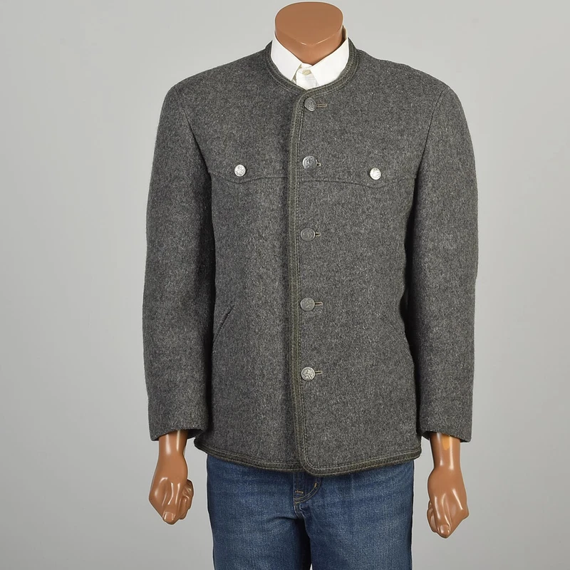  1970s traditional fully lined wool jacket