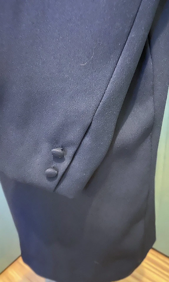 Liz Claiborne Navy/Purple Floral Beaded Dress Size 6 - Image 4 of 4