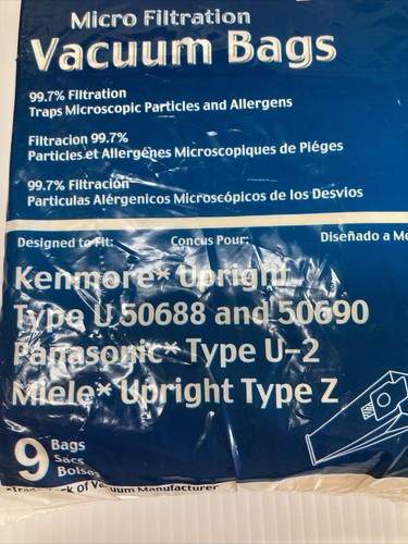 9-Pack Envirocare Vacuum Bags 159-9 Fit Kenmore U 50688 50690 Miele Type Z - Picture 3 of 7