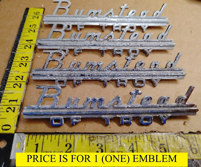 (1) VINTAGE BUMSTEAD OF TROY DEALERSHIP METAL EMBLEM (5389)