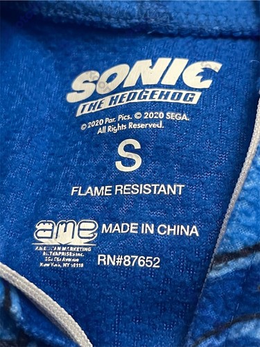 *Boys' Sonic the Hedgehog Pajamas One-Piece Footless Sleeper - Size Small* - Picture 5 of 5