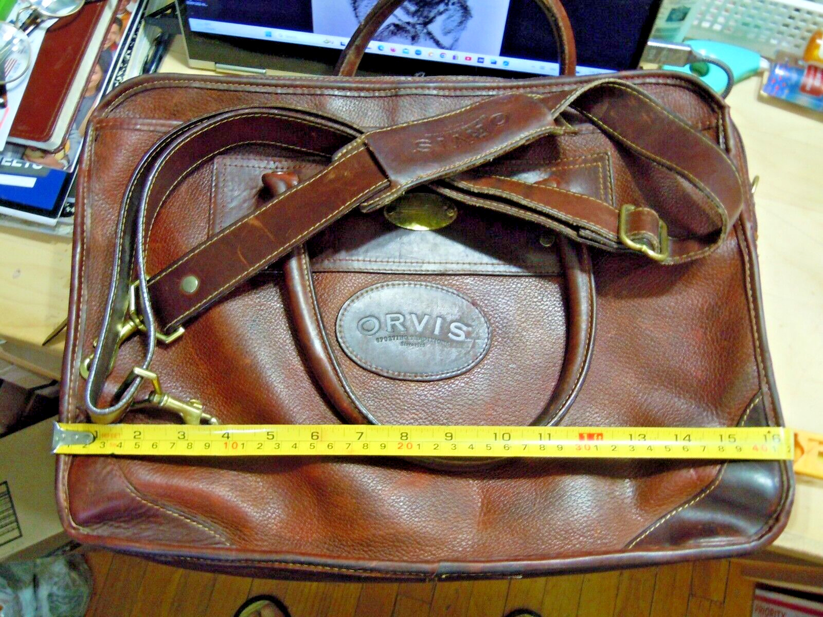 Vintage Orvis Leather Orvis/Gokey Briefcase Made … - image 20
