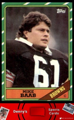 1986 Topps #192 Mike Baab Cleveland Browns Football Card