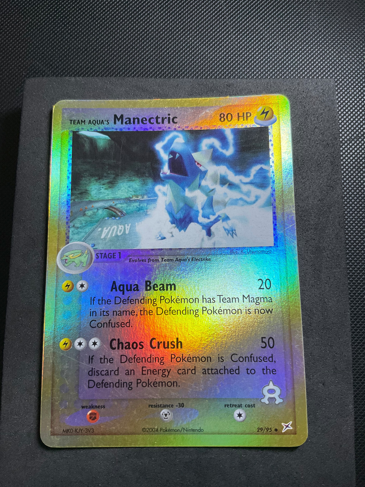 Team Aqua's Manectric 29/95 Team Magma vs Team Aqua Reverse Holo