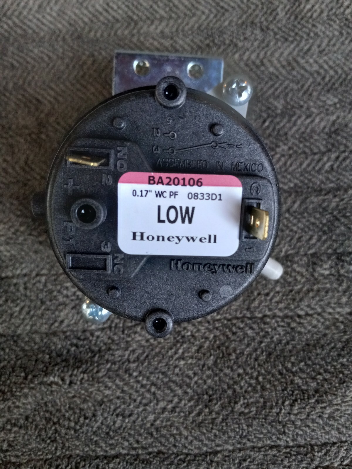 Honeywell BA20106 C341750P02 HIGH LOW Furnace Air Pressure Switch 2