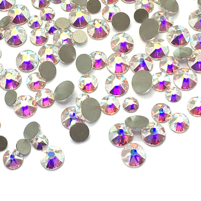 144 Mixed Sizes Swarovski 2088 XIRIUS Flatbacks 3mm 4mm 5mm CRYSTAL AB