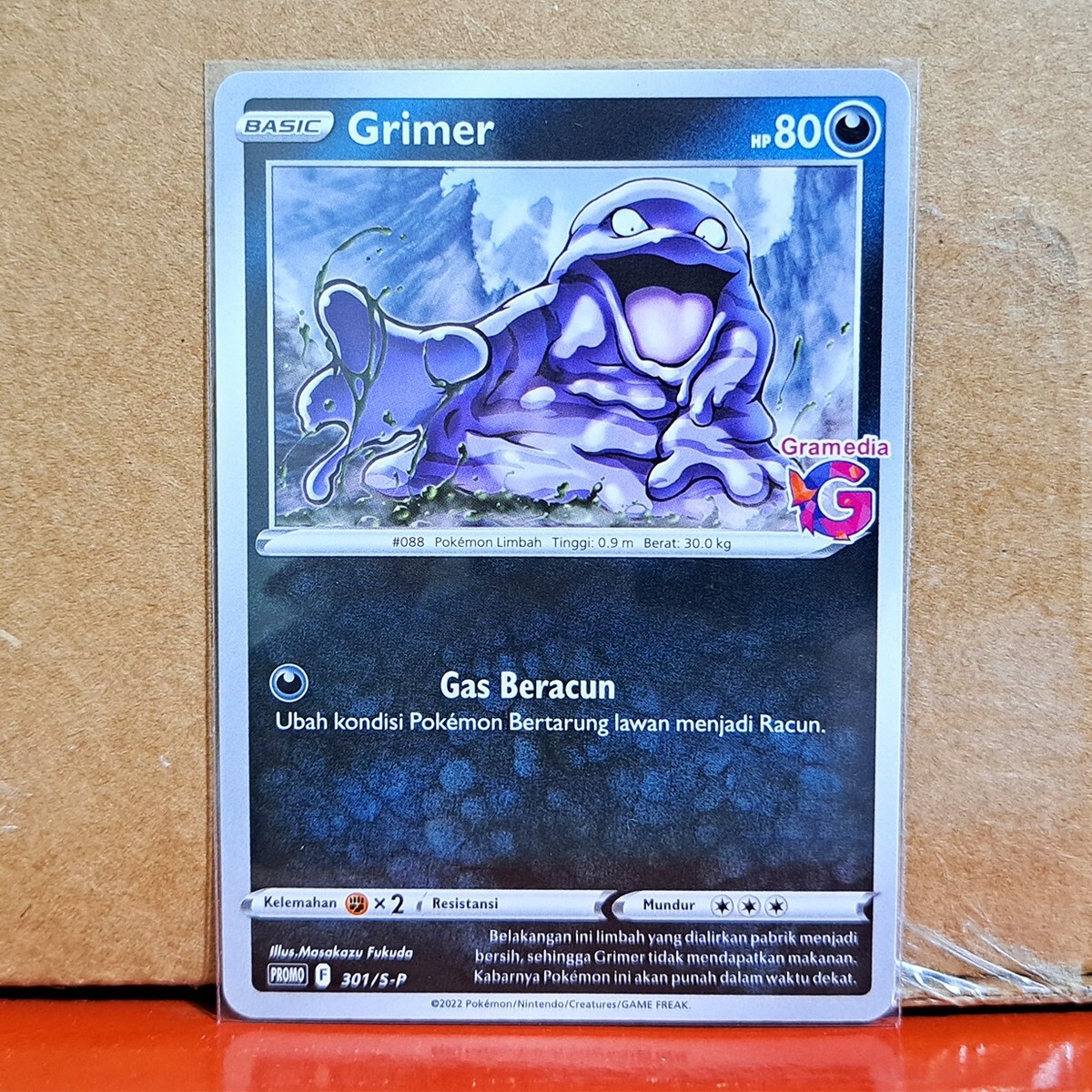 Grimer 301/S-P Exclusive Gramedia Stamp Promo Pokemon TCG Card