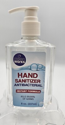 Clean Works Pump Antibacterial Hand Sanitizer, Instant Formula, 8 oz (237ml)