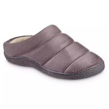 isotoner Advanced Memory Foam Microsuede Puffer ECO Comfort Clog Slippers 96120