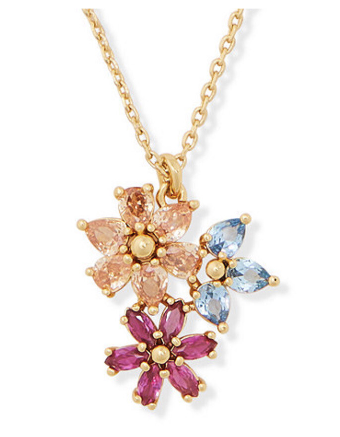 New Kate Spade First Bloom Cluster Pendant Necklace w/ dust bag box cute  Gift