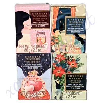 3 - Crystal Waters Hand & Body Soap, Holiday Gift, Winter Apple