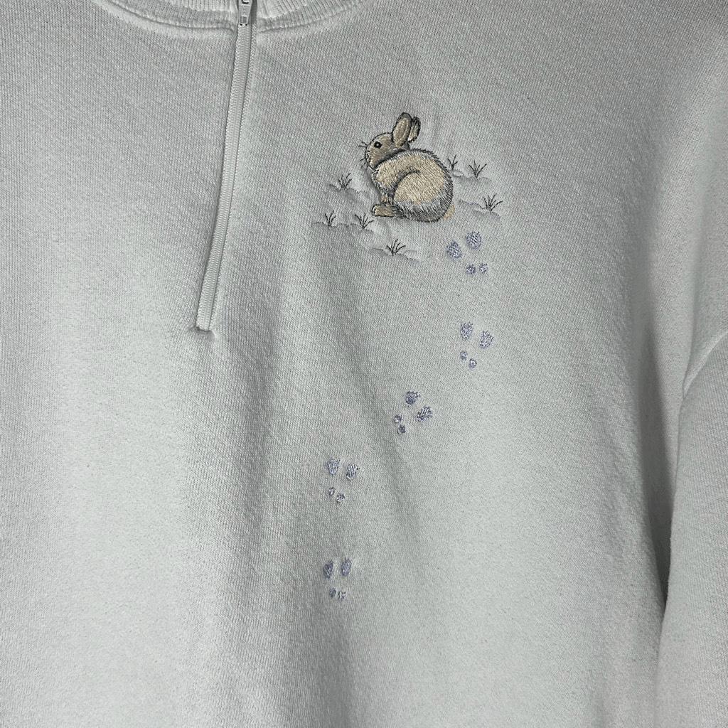 Vintage Top Stitch by Morning Sun Bunny Rabbit Sweatshirt Women's