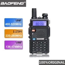 Baofeng UV-5R III Tri-Band Walkie Talkie VHF 136-174/220-260&UHF 400-520 Radio