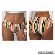 NWT Prana Presolana Bottom Gilded Soleil Stripe Bikini Swim Bottom Women  s XL
