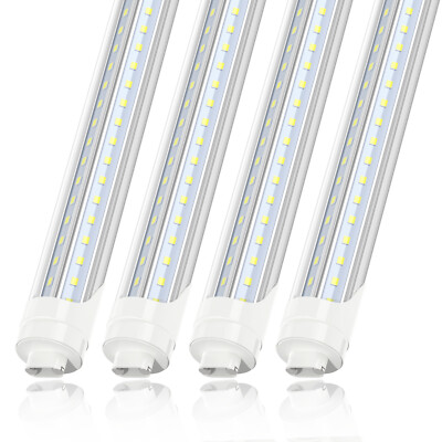 8FT R17D LED Tube Lights 5000K 6000K 72W Garage  Shop Light Bulbs for Warehouse