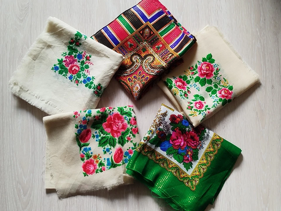 Украина шарф славянский бабушка цветочный шарф этническая народная шаль современный шик богемное No3 - Изображение 2 из 4