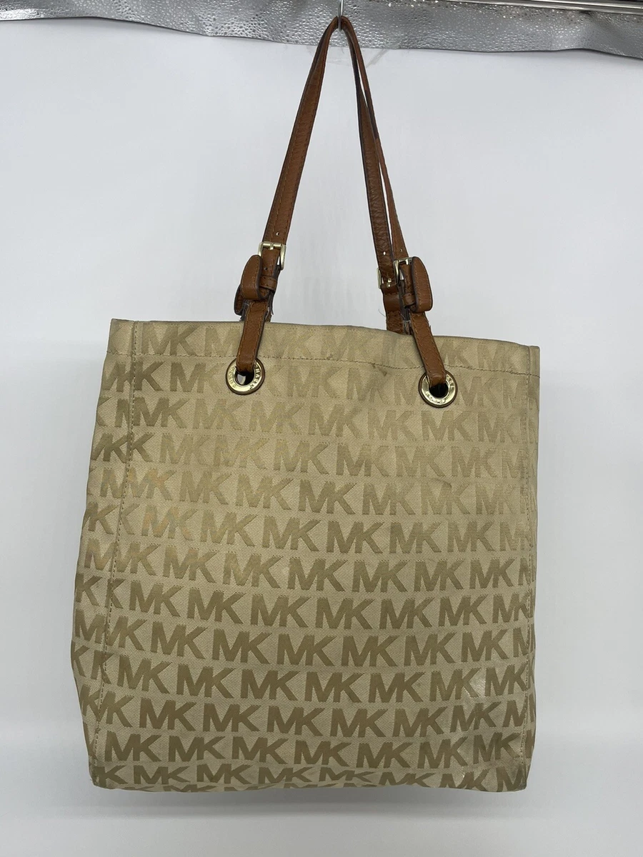 MICHAEL KORS: Michael Jet Set bag in monogram canvas - Brown